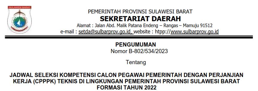 Jadwal Seleksi