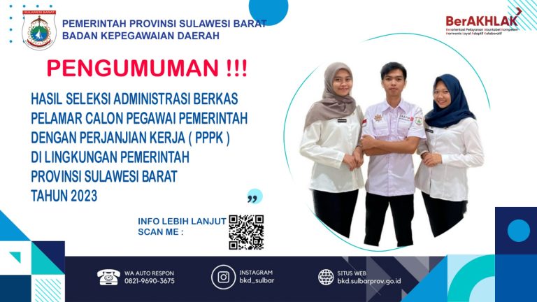 PENGUMUMAN HASIL ADMINISTRASI PPPK 2023